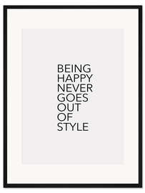 Gerahmter Kunstdruck Being Happy