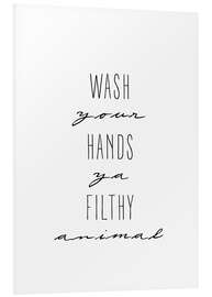 Tableau en PVC Wash your hands