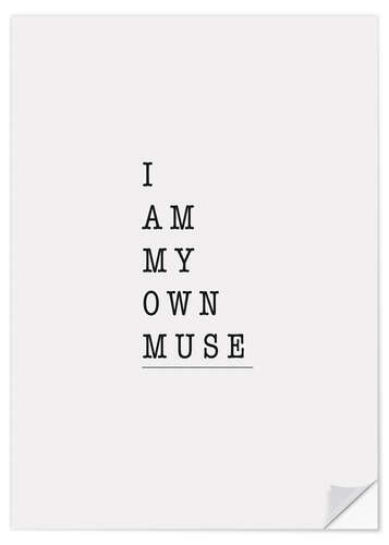 Selvklebende plakat I am my own muse