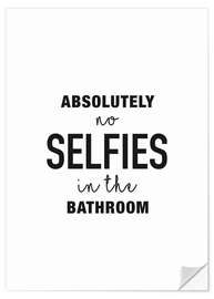 Vinilo para la pared No selfies in the bathroom