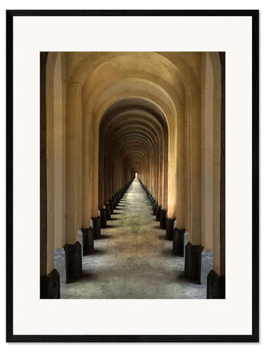 Impression artistique encadrée Joli passage sous les arches