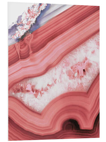 Foam board print PInk Living Coral Agate