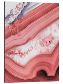 Tableau en plexi-alu Agate corail