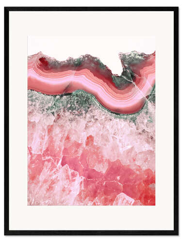 Ingelijste kunstdruk Sweet Coral Agate