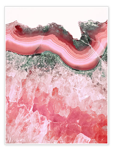 Poster Agate in lovely pink