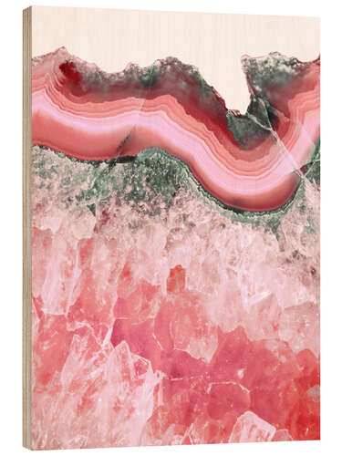 Tableau en bois Sweet Coral Agate