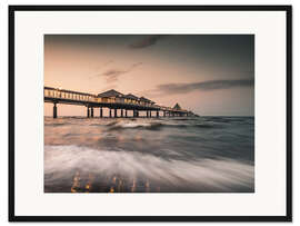 Gerahmter Kunstdruck Seebrücke Heringsdorf