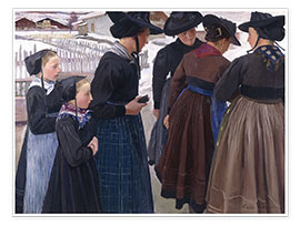 Print  On the way to the church - Ernest Bieler