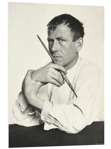 Foam board print Otto Dix with brush