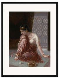 Gerahmter Kunstdruck Porträt einer indischen Frau