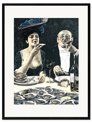Gerahmter Kunstdruck Austern
