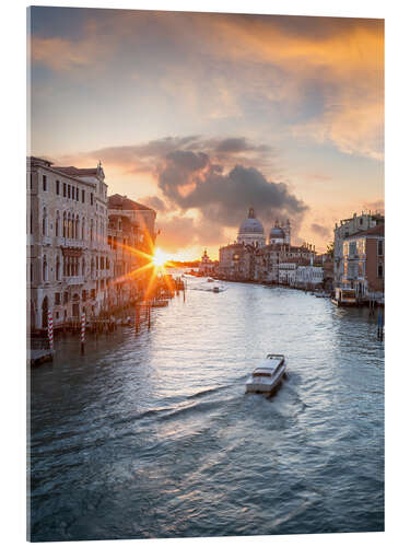 Quadro em acrílico Grand Canal at sunset, Venice