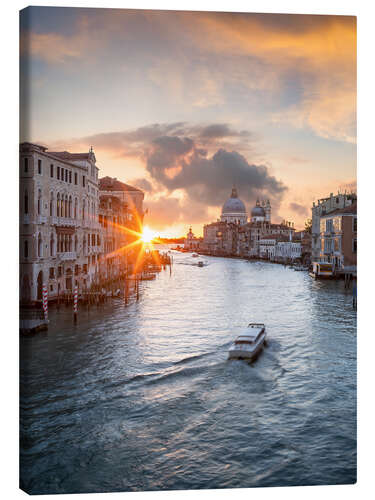 Canvas print Grand Canal at sunset, Venice