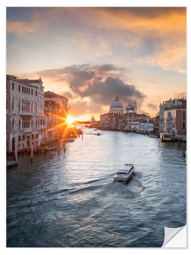 Wandsticker Canal Grande bei Sonnenuntergang, Venedig