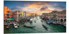 Aluminium print Sunset over the Grand Canal