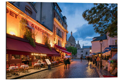 Tableau en aluminium Scène de rue à Montmartre