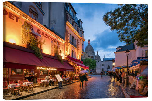 Canvastavla Gatumotiv i Montmartre, Paris