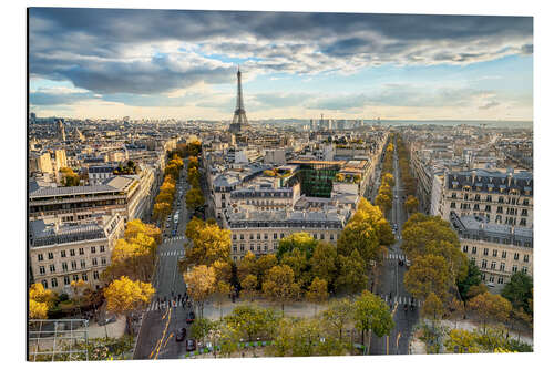 Aluminium print View over the rooftops of Paris