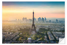 Vinilo para la pared Skyline parisino con torre eiffel