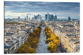 Aluminium print View on La Defense, Paris