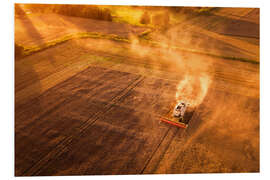 Foam board print Harvester at harvest