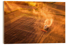 Wood print Harvester at harvest