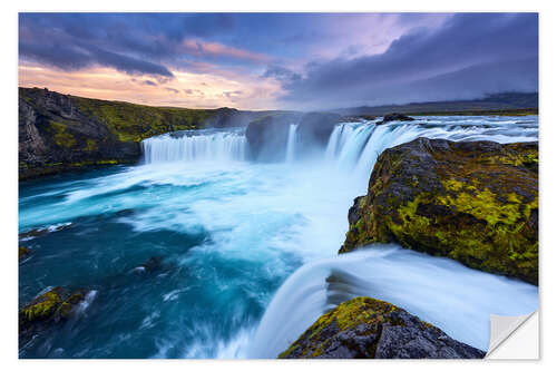 Selvklebende plakat Waterfall of the gods