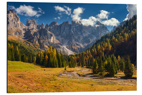 Aluminium print Val Venegia