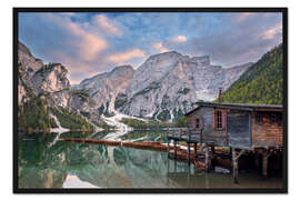 Gerahmter Kunstdruck Pragser Wildsee