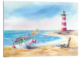Gallery print Beach with lighthouse