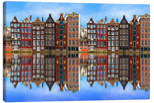 Tableau sur toile Reflets à Amsterdam 