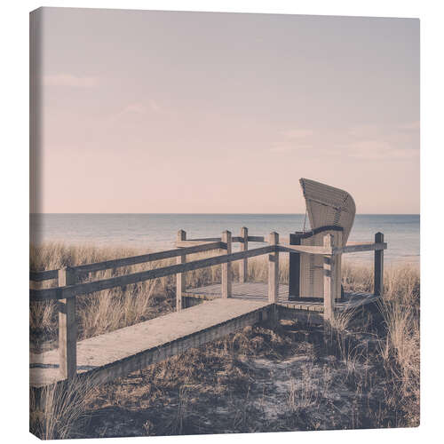 Canvas print Beach chair on the Baltic Sea
