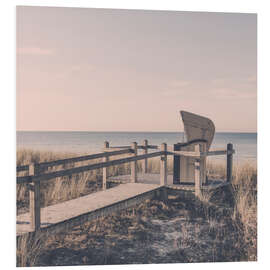 Foam board print Beach chair on the Baltic Sea