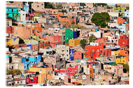 Akrylbillede Colorful houses view of mexican city Guanajuato