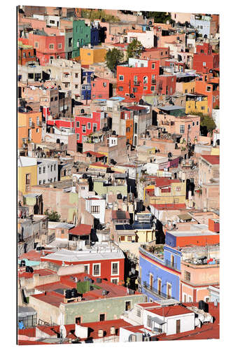 Gallery print Colorful houses view of mexican city Guanajuato