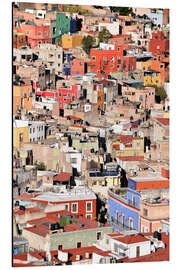 Magnettafel Bunte Häuseransicht der mexikanischen Stadt Guanajuato