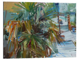 Magnettafel Palm over the roofs