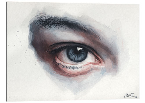 Galleritryk Eye study in watercolors