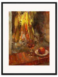 Gerahmter Kunstdruck Fireplace