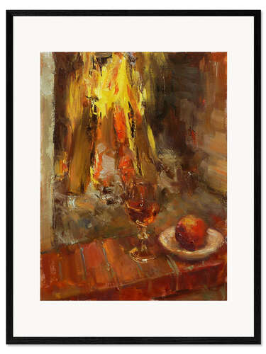 Framed art print Fireplace