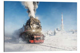 Magnettafel Dampflok auf dem Brocken
