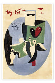 Wall print  Valentine&#039;s Day with garden in Sochi - Arshile Gorky