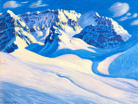 Magnettafel Winter bei Adelboden