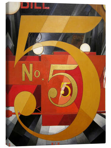 Canvas print Figure 5 in gold