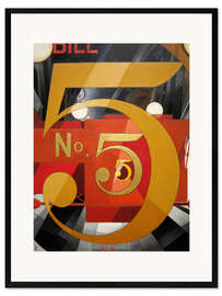 Framed art print Figure 5 in gold