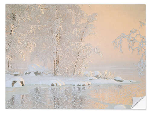 Wall sticker Landscape with a frozen lake