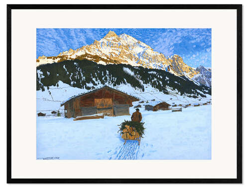 Stampa artistica con cornice Adelboden