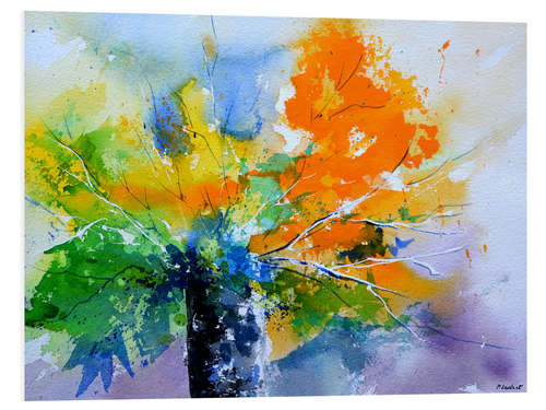 Tableau en PVC Bouquet coloré et abstrait