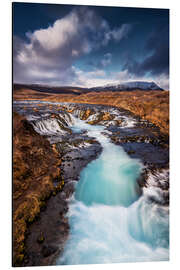 Cuadro de aluminio Cascada de Bruarfoss en Islandia