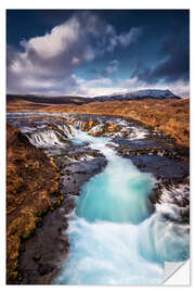 Wandsticker Bruarfoss Wasserfall auf Island